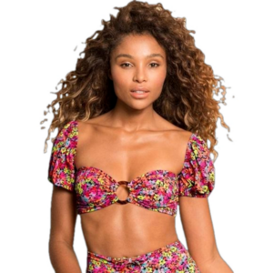 Maaji Women's Reversible Multi Style Standard Ring Bandeau Swim Bathing Suit Top